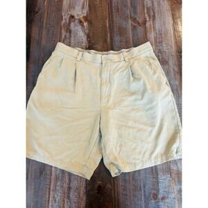 Tommy Bahama Kahki Silk Shorts Men Size 38 Beach Comfort Chino Shorts